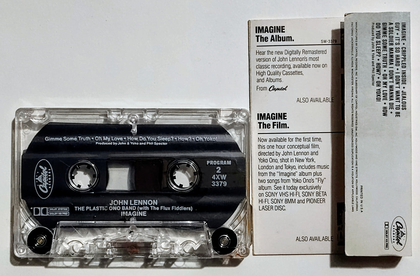 John Lennon - "Imagine" - CASSETTE TAPE VG/VG+