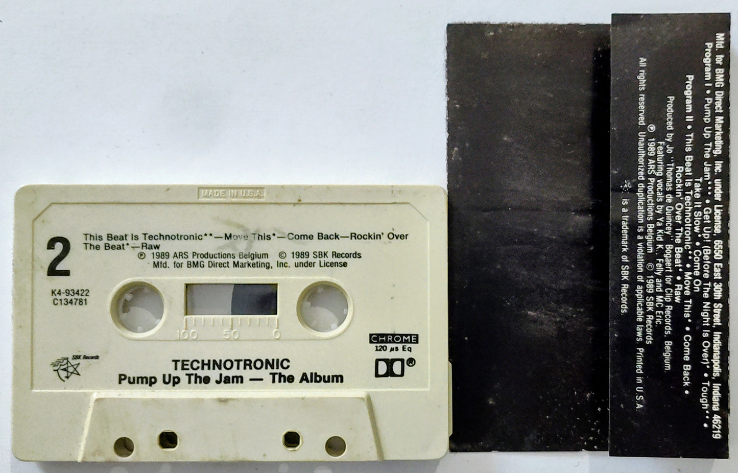Technotronic - “Pump Up The Jams: The Album” - CASSETTE TAPE (BMG; Original Cover) VG+/VG+