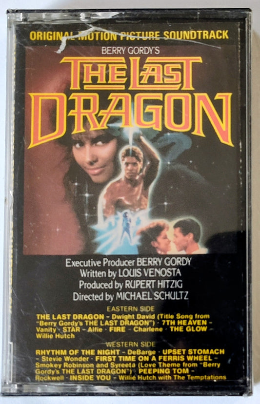 Various Artists - “Berry Gordy’s The Last Dragon Soundtrack” - CASSETTE TAPE VG+/M (Sealed; large crack in case)
