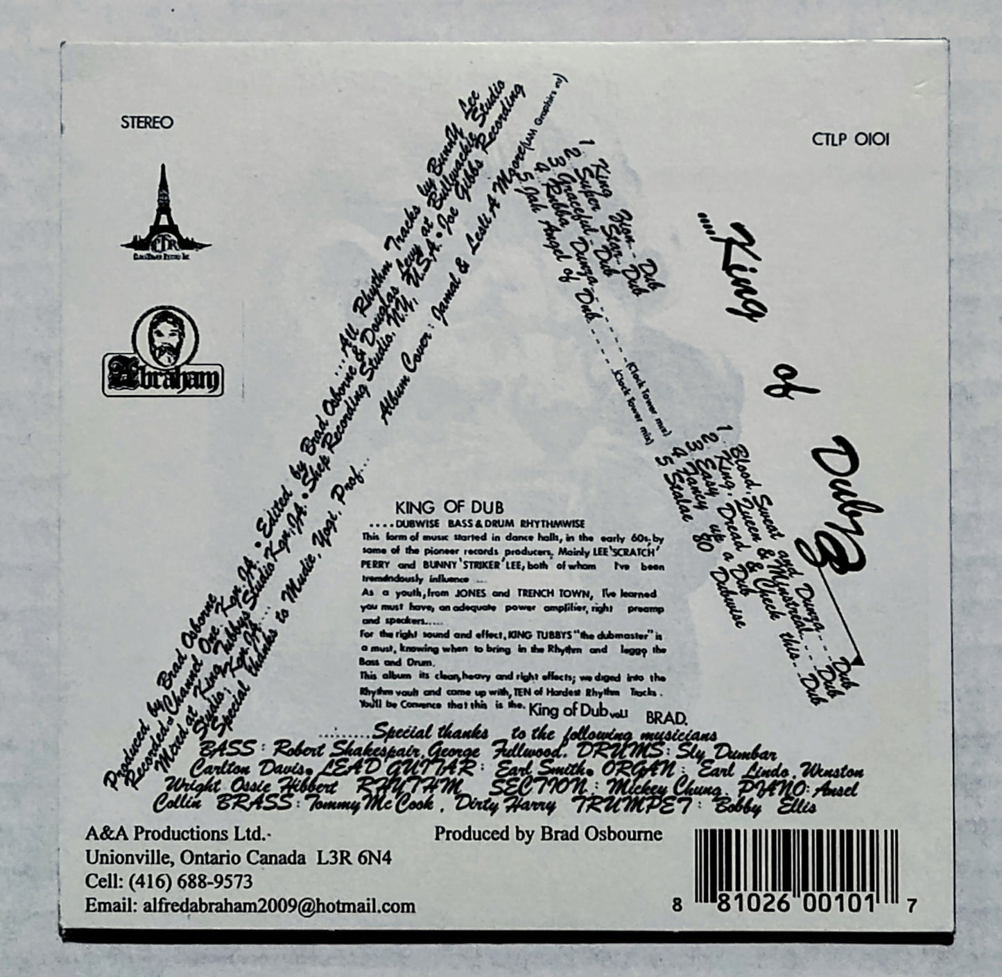 Various Artists - "King Of Dub (Compilation)" - INDIE COMPACT DISC NM/NM