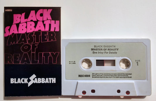 Black Sabbath - "Master Of Reality" - CASSETTE TAPE (Ireland; original pressing; paper labels) VG+/VG+