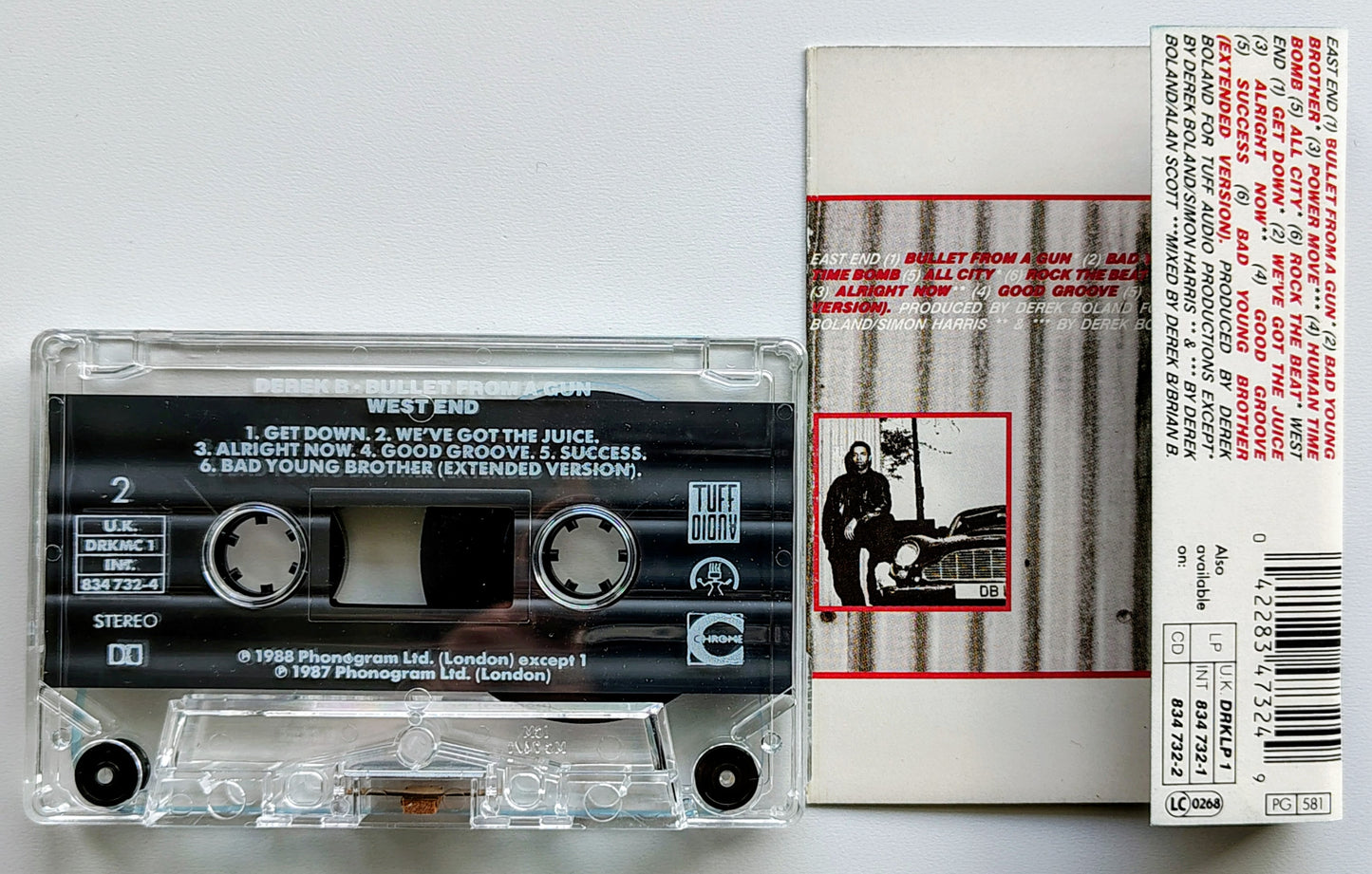 Derek B - “Bullet From A Gun” - CASSETTE TAPE (UK) VG+/VG+