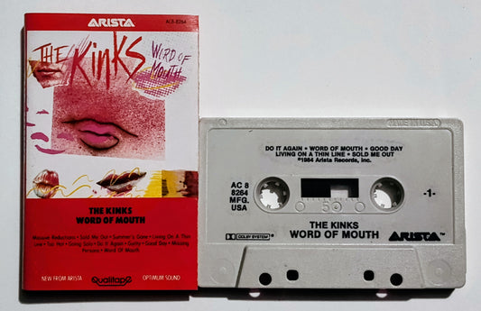Kinks, The - "Word Of Mouth" - CASSETTE TAPE (DOLBY) VG+/VG+