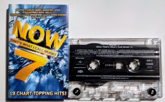 Various Artists - "Now That's What I Call Music 7" - CASSETTE TAPE (XDR; DOLBY) VG/VG (Light water damage to inner j card)