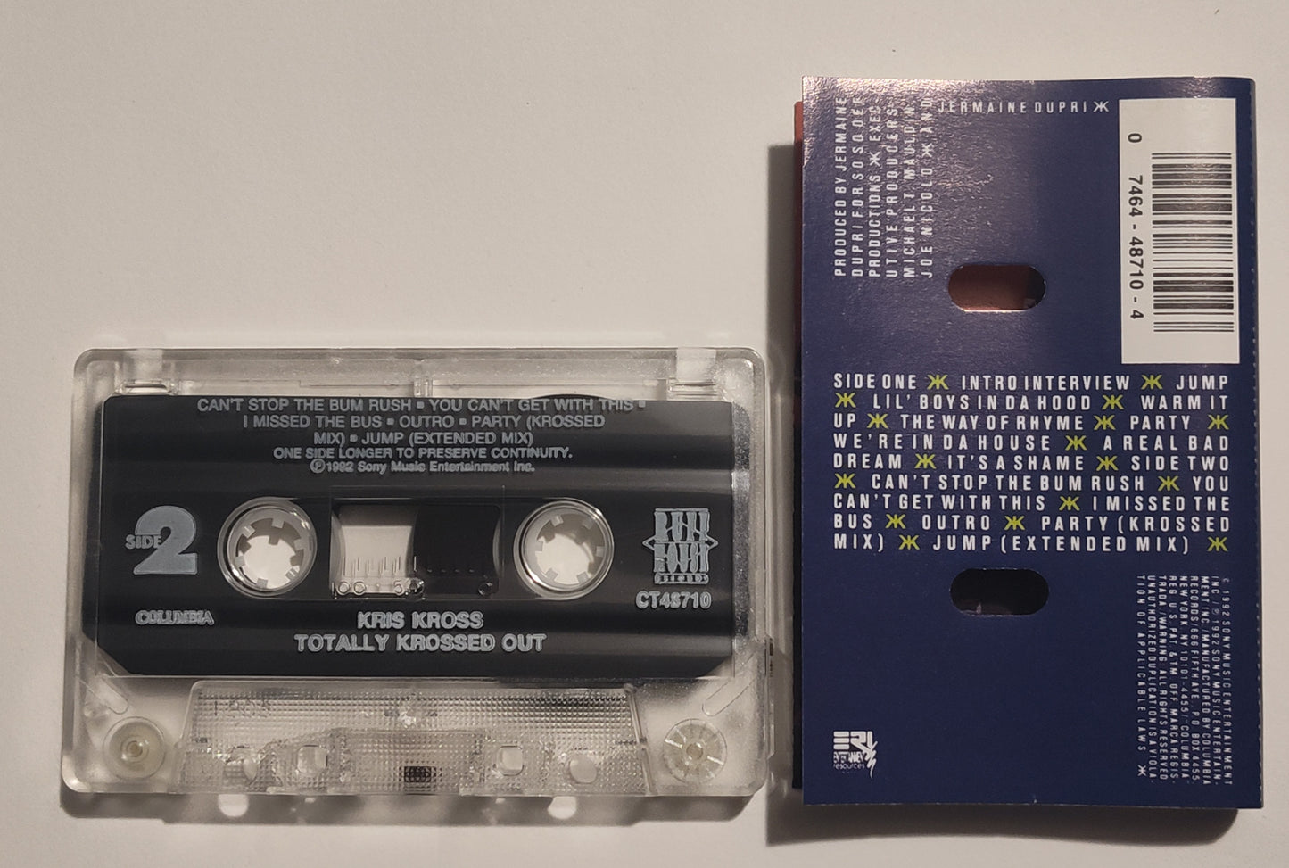 Kriss Kross - "Totally Krossed Out" - CASSETTE TAPE VG+/VG+