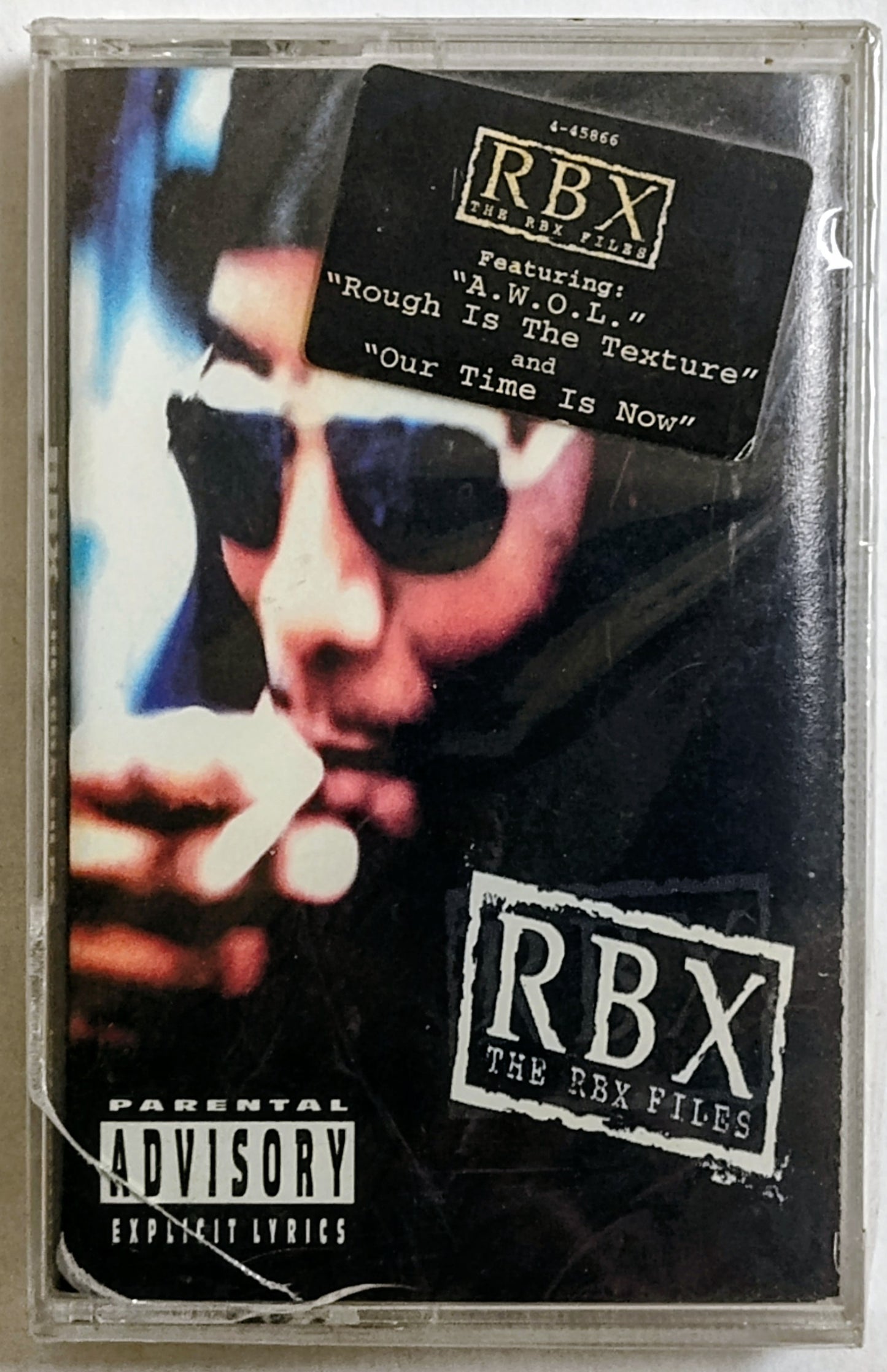 RBX - “The RBX Files” - CASSETTE TAPE VG+/M (Sealed; badly cracked case; torn cellophane)