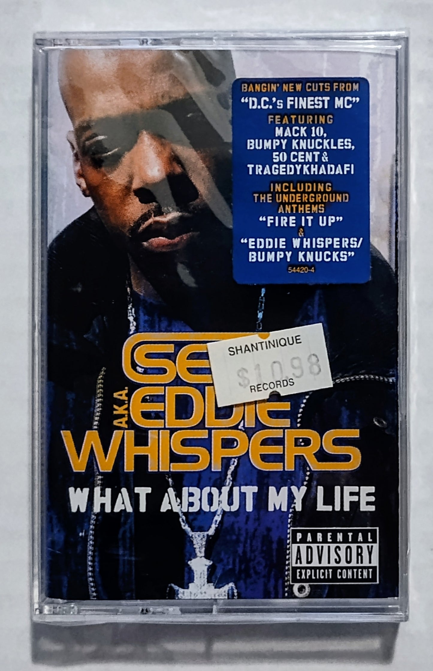 Self aka Eddie Whispers - “What About My Life” - CASSETTE TAPE M/M (Sealed with hype sticker)