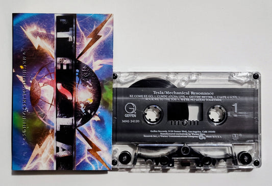Tesla - "Mechanical Resonance" - CASSETTE TAPE (SR; DOLBY HX PRO B NR) VG+/VG+