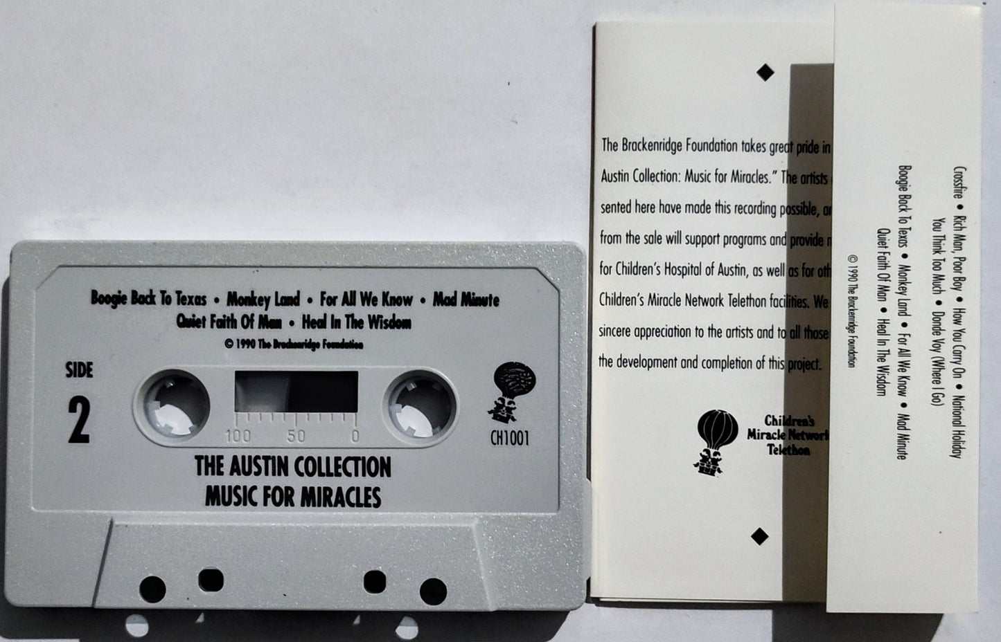 Various Artists - “The Austin Collection: Music For Miracles Compilation” - CASSETTE TAPE VG+/VG+