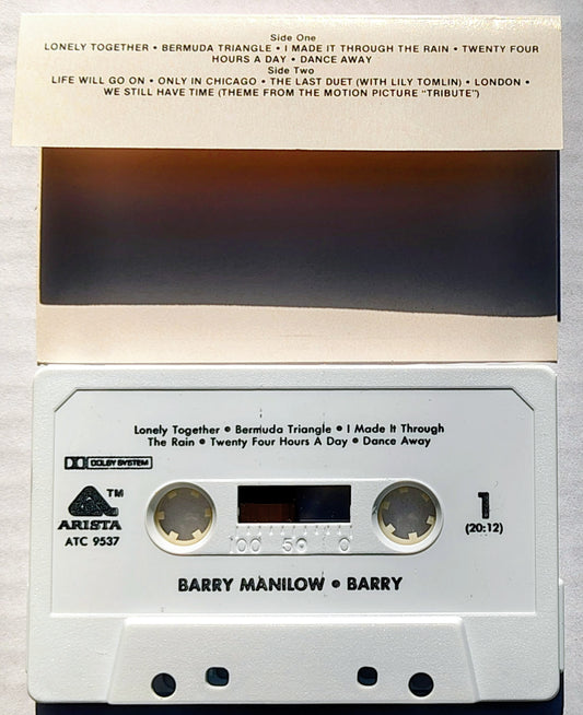 Barry Manilow - "Barry" - CASSETTE TAPE (Columbia House; Not in Discogs database) VG+/VG+