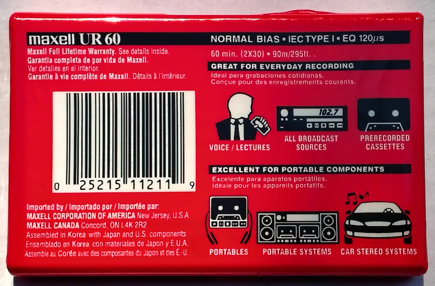 Blank - Maxell Normal Bias (60-Minute; common style; Sealed)