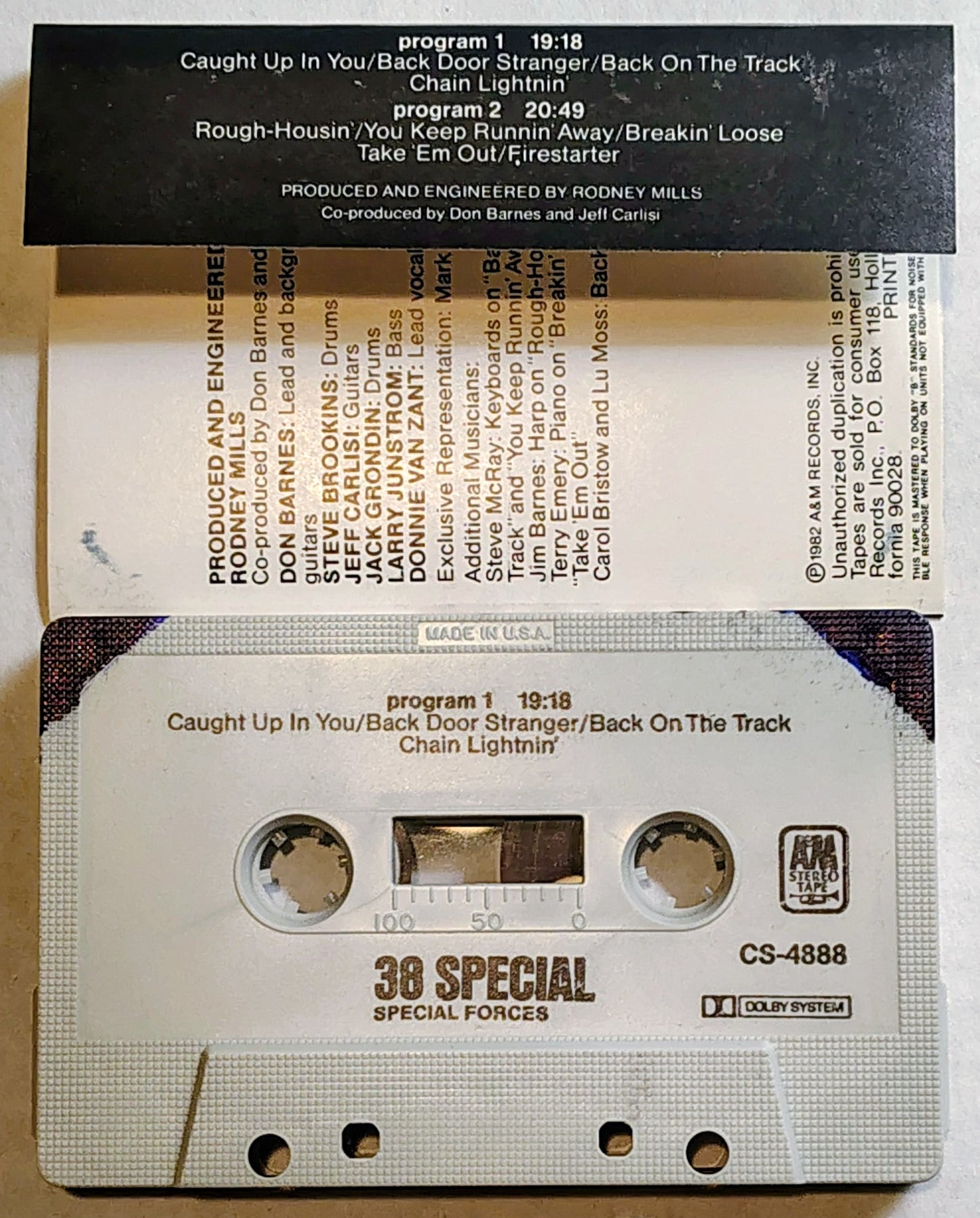 38 Special - “Special Forces” - CASSETTE TAPE VG/VG