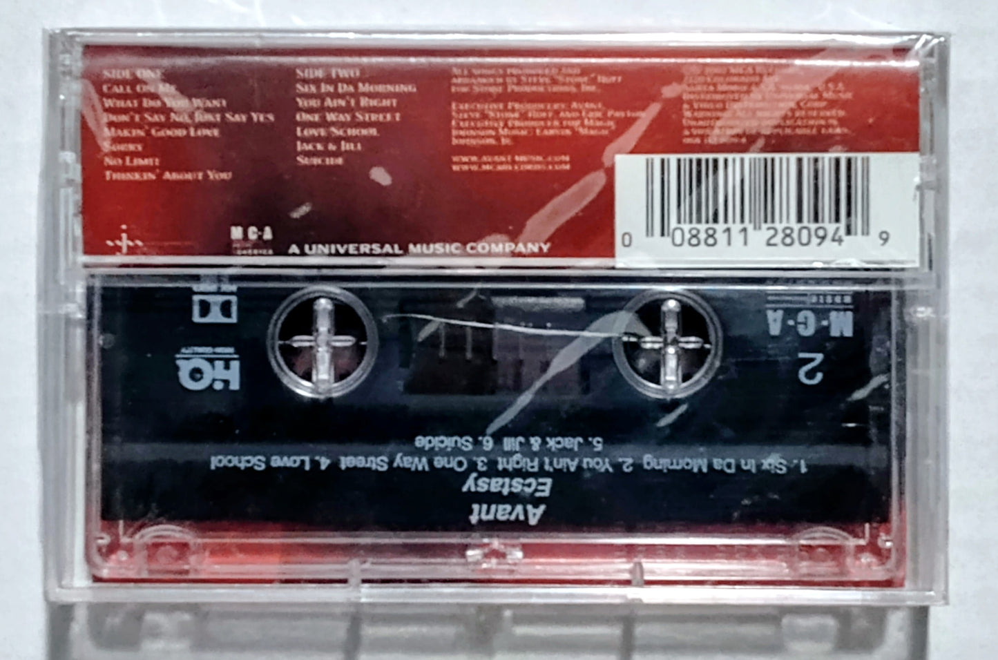 Avant - “Ecstasy” - CASSETTE TAPE NM/M (Sealed; crack in back of case; small tears in cellophane)