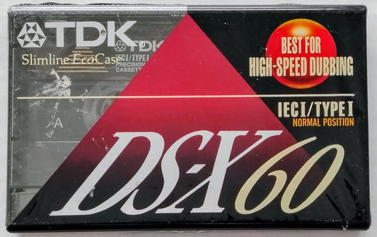 Blank - TDK DS-X 60 Normal Bias Type I (60-Minute; black label; slimline case; Sealed)