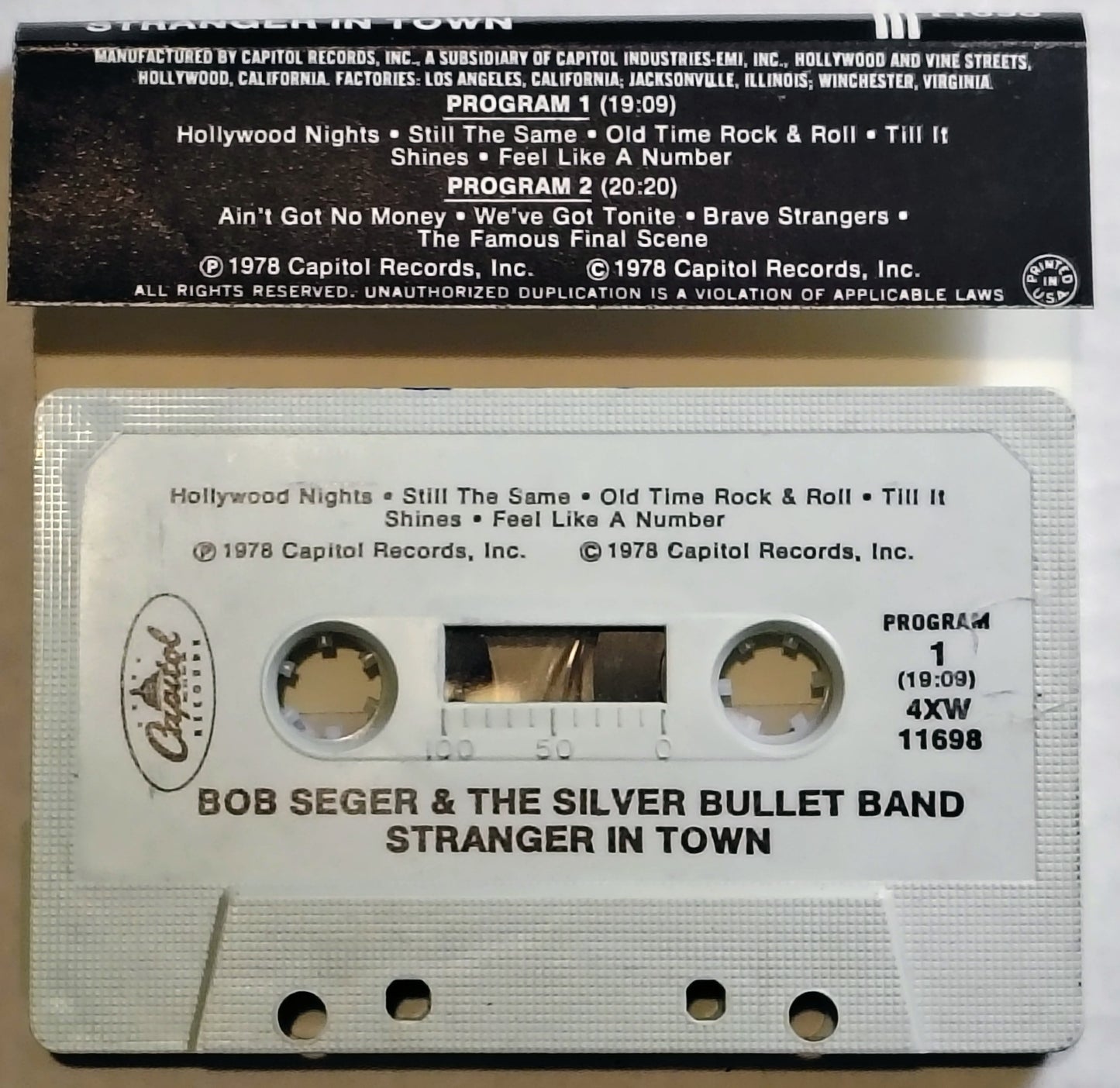 Bob Seger & The Silver Bullet Band - “Stranger In Town” - CASSETTE TAPE VG+/VG
