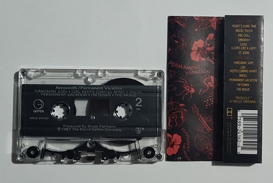 Aerosmith - "Permanent Vacation" - CASSETTE TAPE (SR; DOLBY)VG+/VG