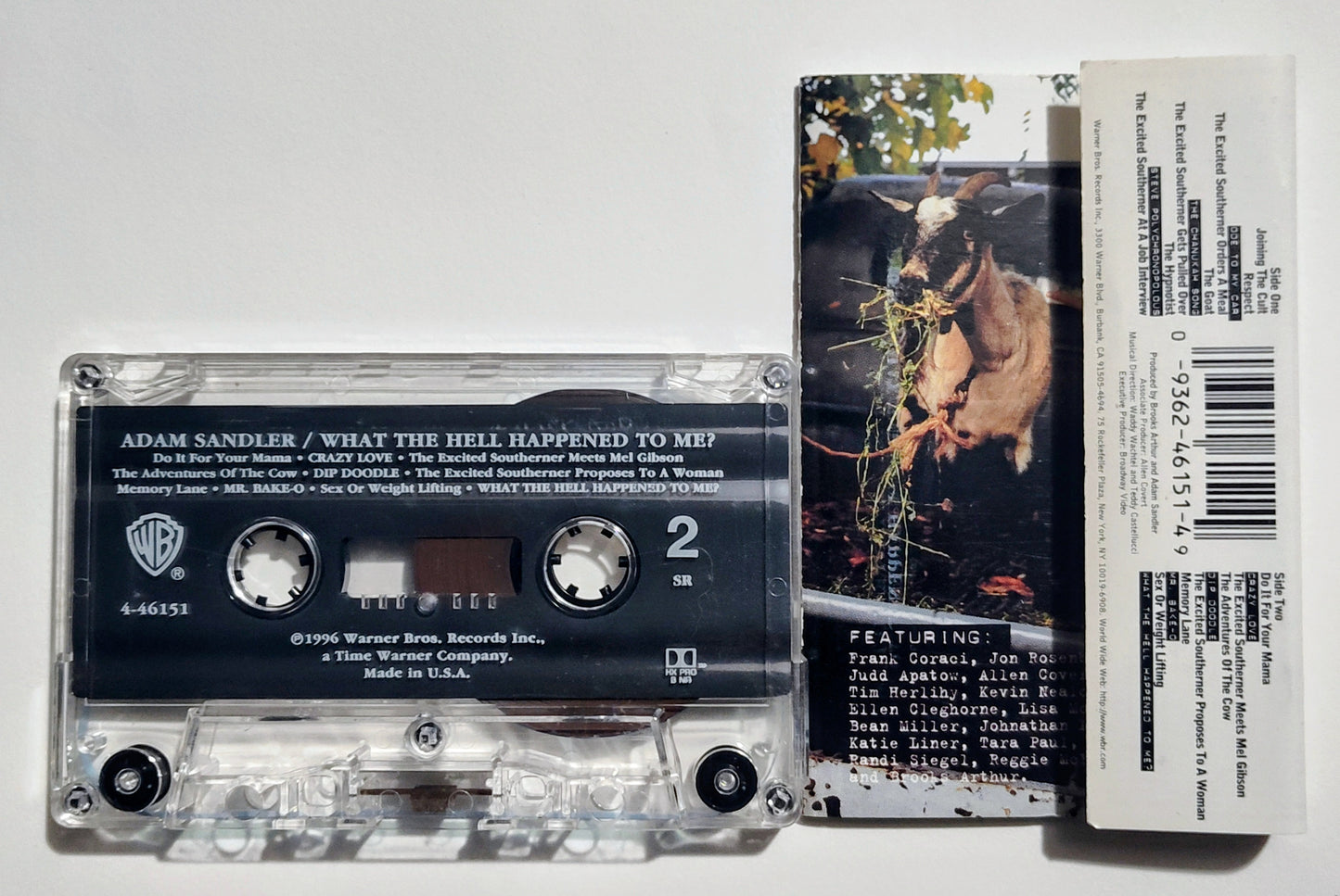 Adam Sandler - "What The Hell Happened To Me?" - CASSETTE TAPE VG+/VG