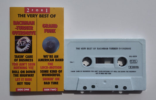 Bachman-Turner Overdrive/Grand Funk - "2 On 1: The Best Of" - CASSETTE TAPE VG+/VG+