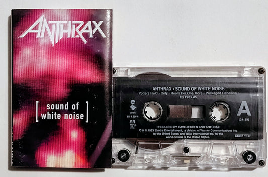 Anthrax - "Sound Of White Noise" - CASSETTE TAPE (SR; DIGalog; DOLBY HX PRO) VG+/VG