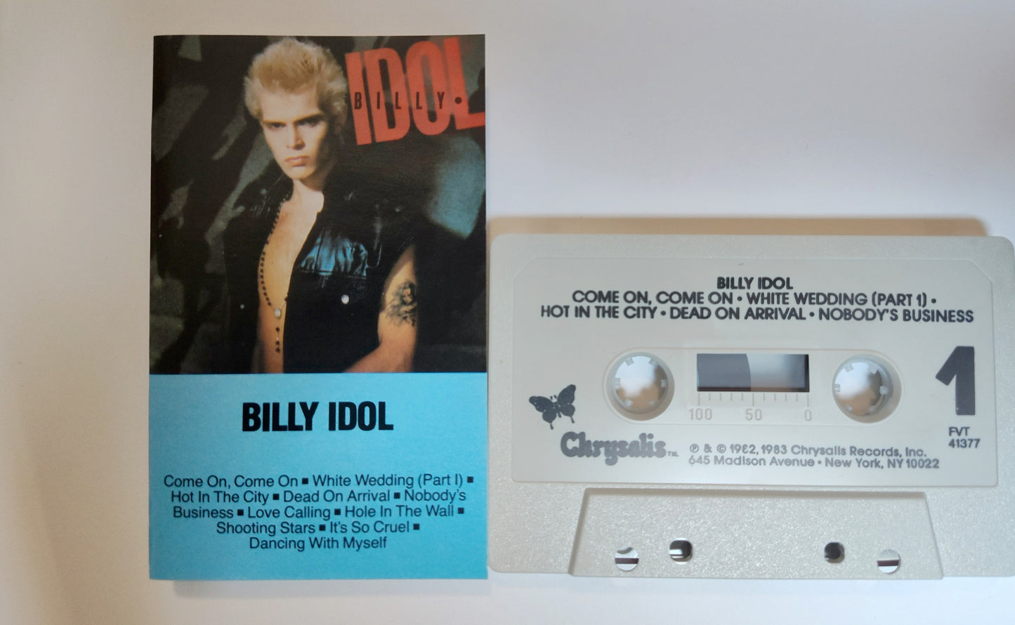 Billy Idol - "Billy Idol" - CASSETTE TAPE VG+/VG+