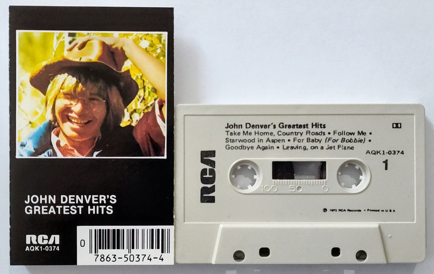 John Denver - “John Denver’s Greatest Hits” - CASSETTE TAPE VG+/VG+