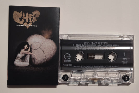 Cher - "Heart Of Stone" - CASSETTE TAPE (DOLBY HX PRO B NR) VG+/VG+