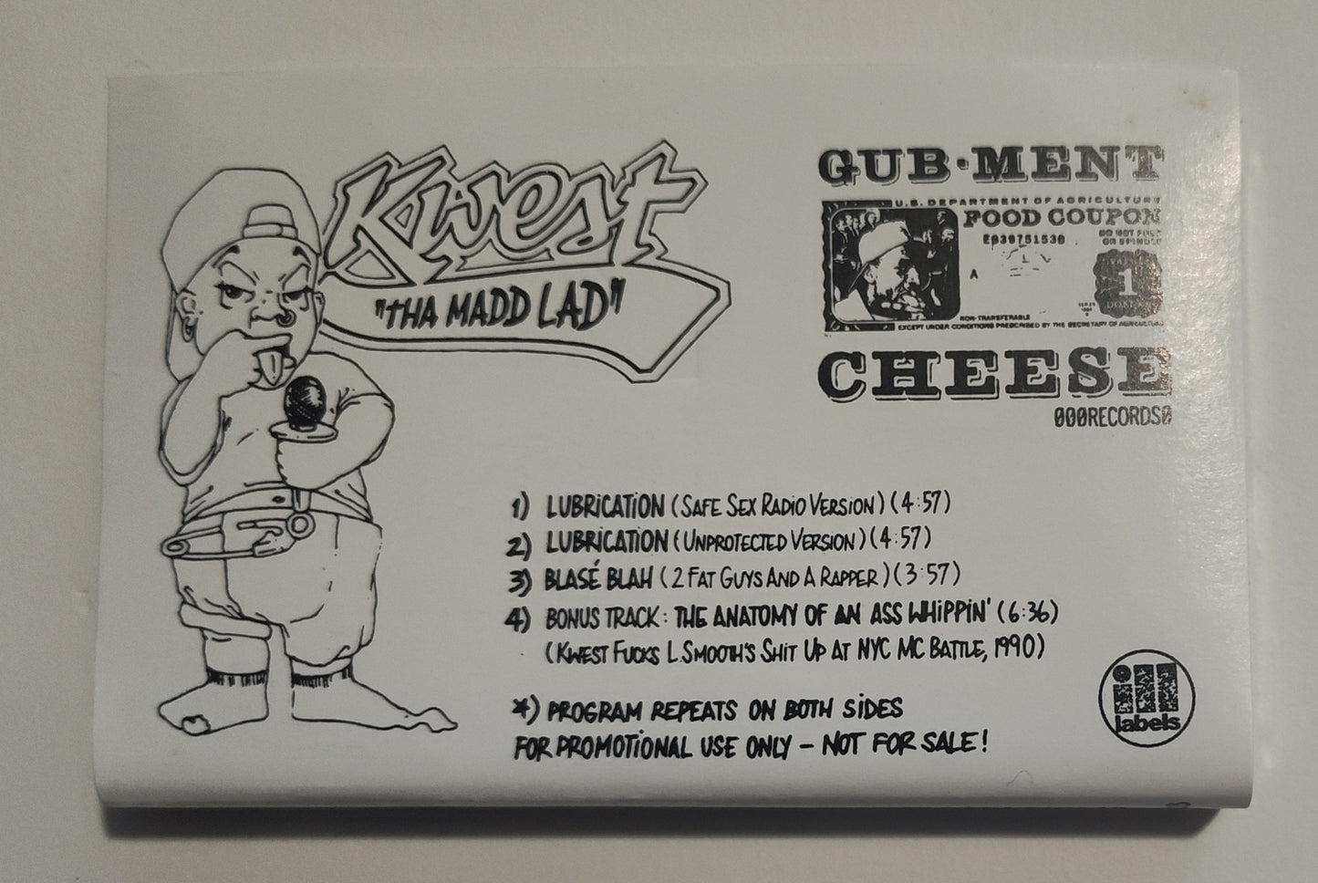 Kwest Tha Madd Ladd - CASSETTE TAPE (DOLBY) NM/NM