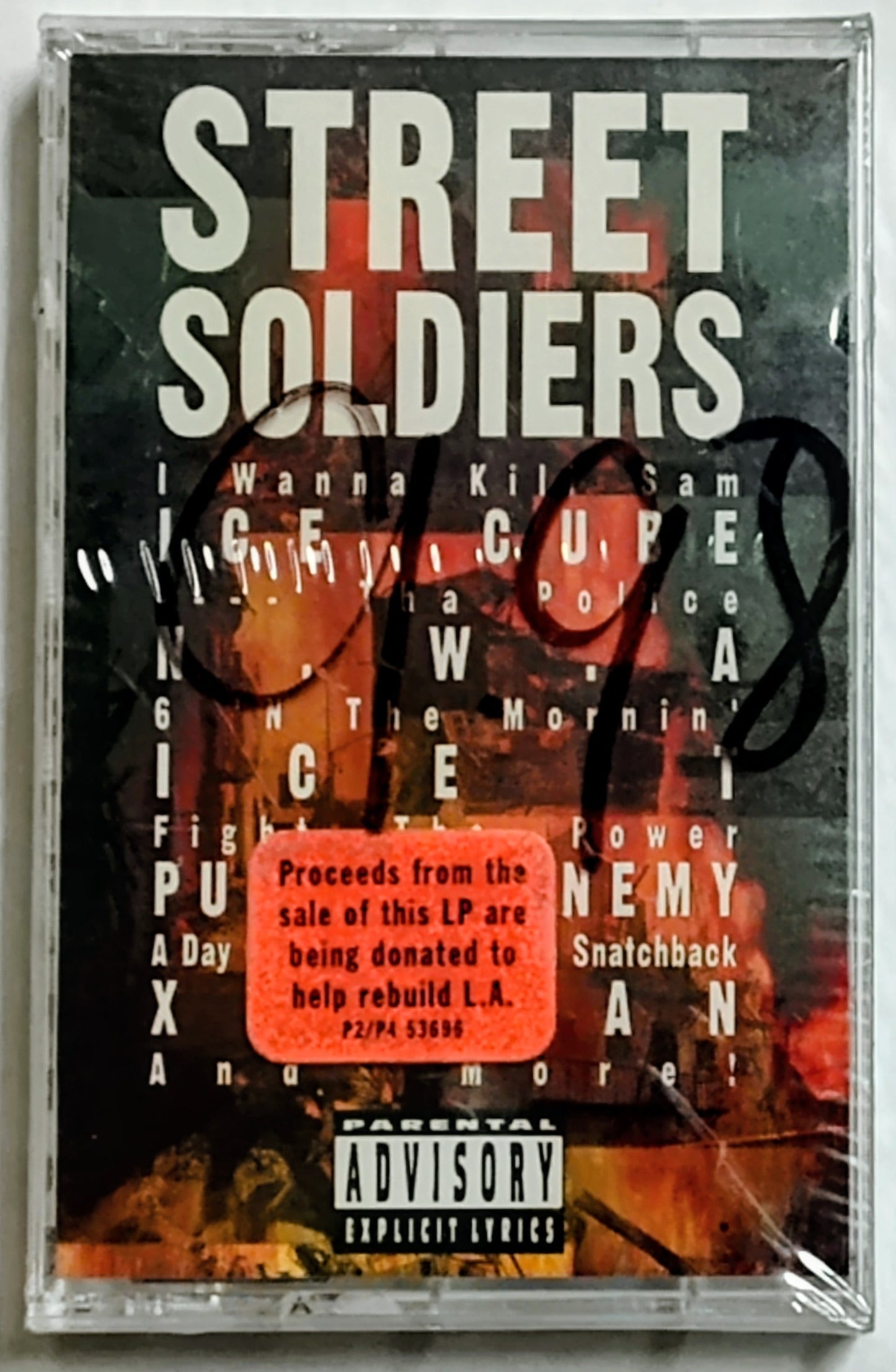 Various Artists - “Street Soldiers Compilation” - CASSETTE TAPE NM/M (Sealed with hype sticker; price written on cellophane; some marker has hit the hype sticker)