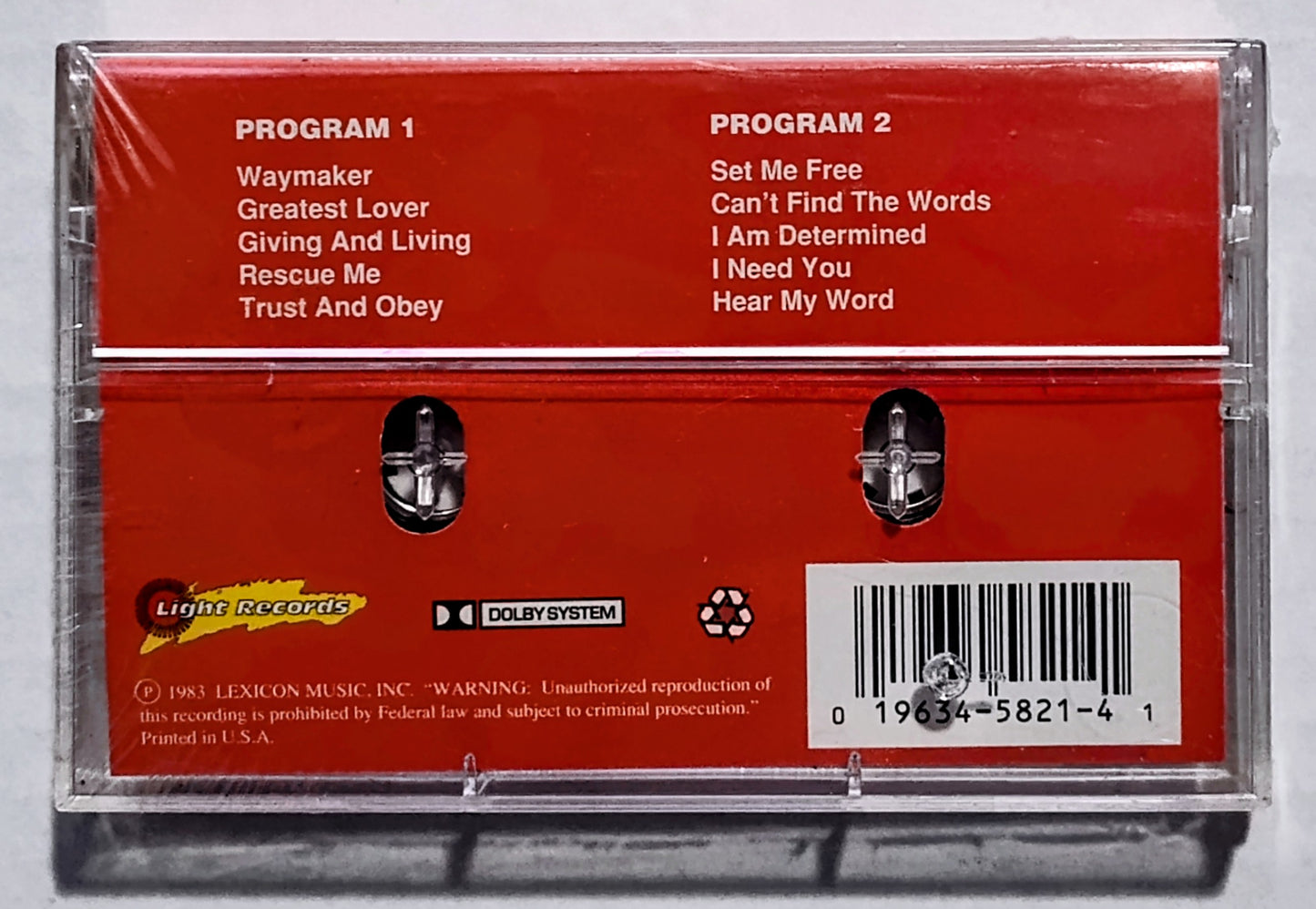 Tramaine Hawkins - “Determined” - CASSETTE TAPE M/M (Sealed)