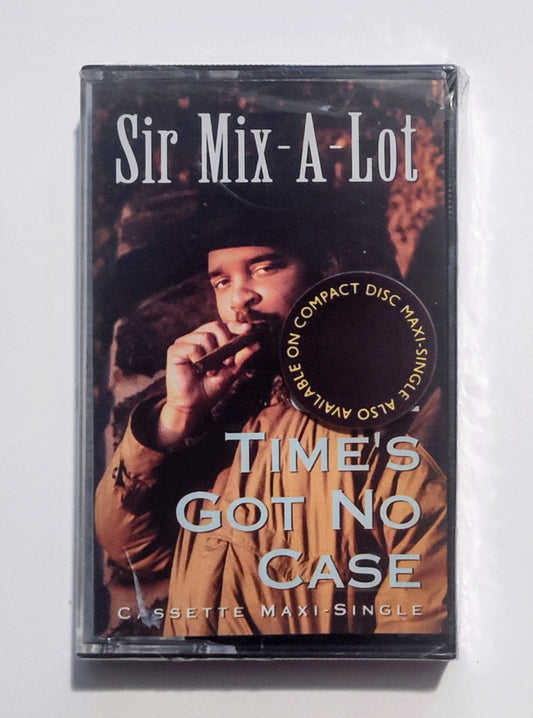Sir Mix-A-Lot - "Time's Got No Case" - CASSETTE TAPE (Maxi) NM/M (Sealed with hype sticker; small crack in case)