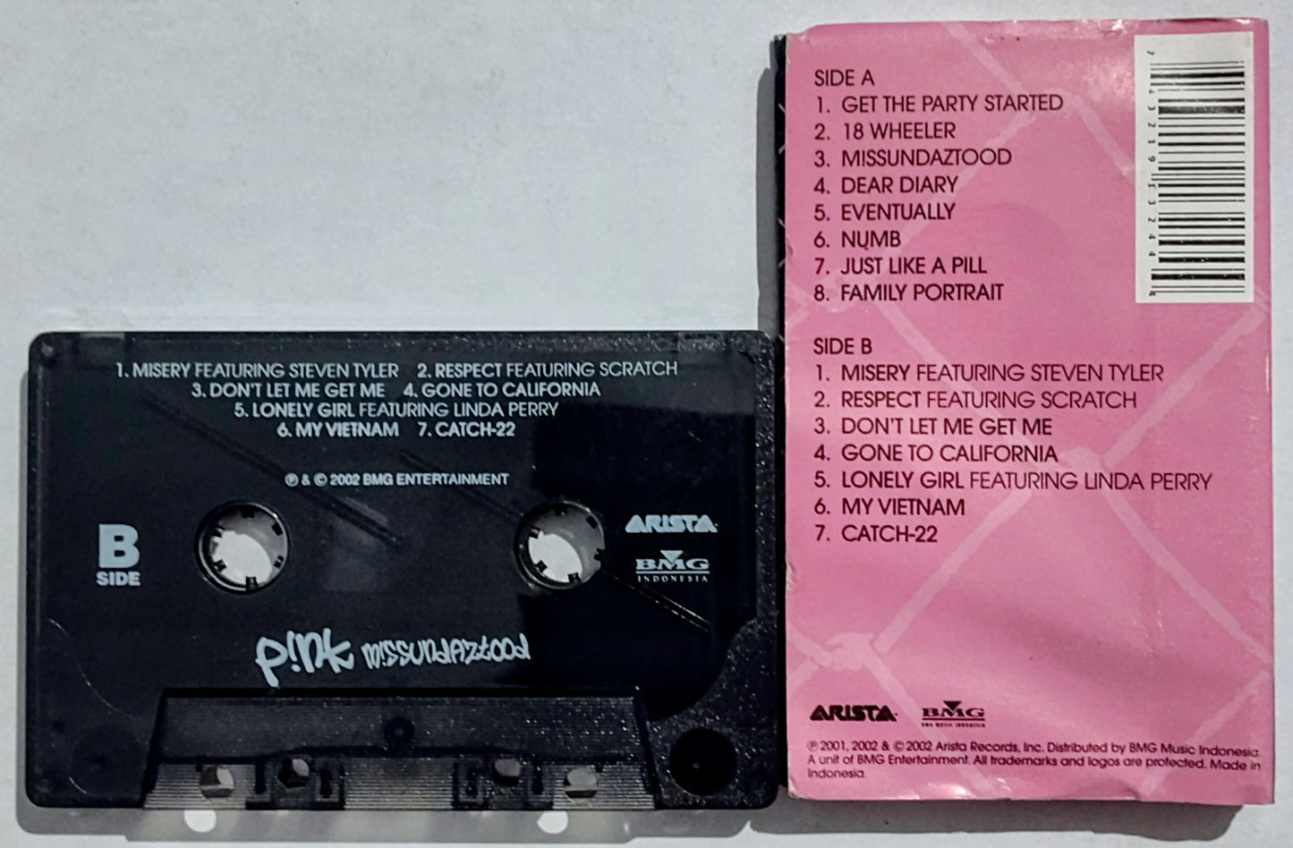 Pink - “M!ssundaztood” - CASSETTE TAPE (Indonesia) VG/VG+