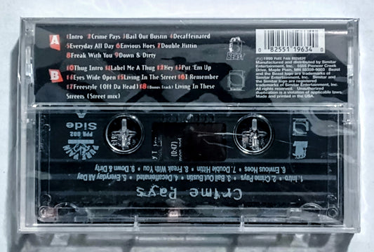 Crime Affiliates - “Crime Pay$” - CASSETTE TAPE NM/M (Sealed; crack in back of case) [Savannah,GA]