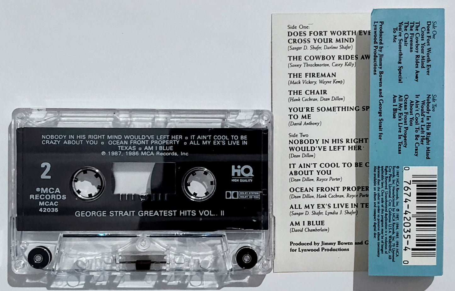 George Strait - “Greatest Hits Volume Two” - CASSETTE TAPE VG+/VG