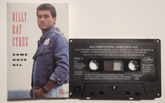 Billy Ray Cyrus - "Some Gave All" - CASSETTE TAPE (Canada; black shell; DOLBY HX PRO) VG+/VG+