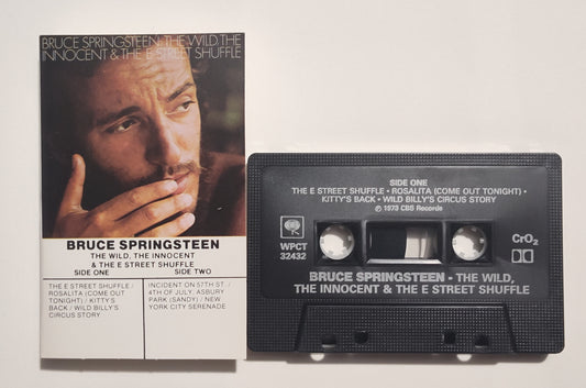 Bruce Springsteen - "The Wild, The Innocent And The E Street Shuffle" - CASSETTE TAPE (Canada; black shell; DOLBY) VG+/VG+