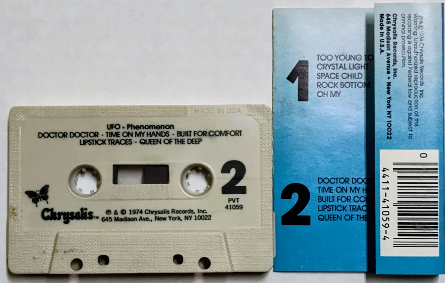 UFO - “Phenomenon” - CASSETTE TAPE VG/VG