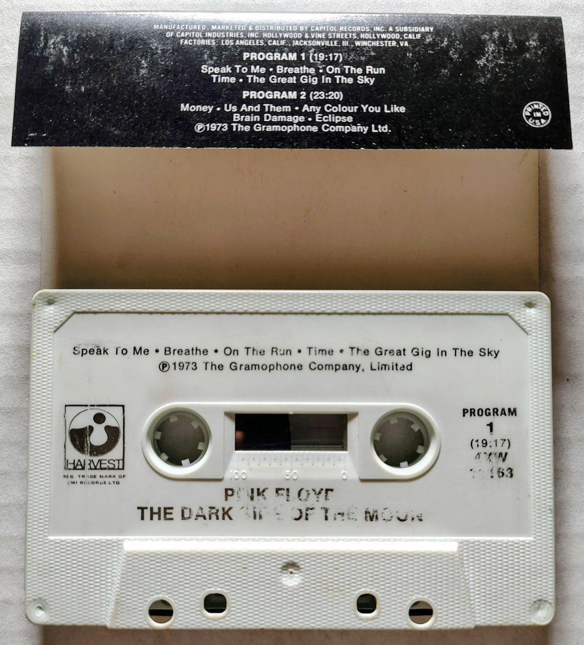 Pink Floyd - “Dark Side Of The Moon” - CASSETTE TAPE VG/POOR* (*See Notes)