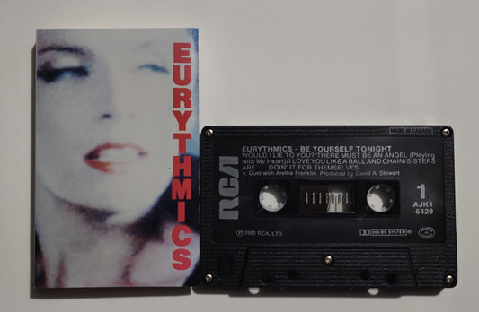 Eurythmics - "Be Yourself Tonight" - CASSETTE TAPE (Canada; black shell; DOLBY) VG+/VG+