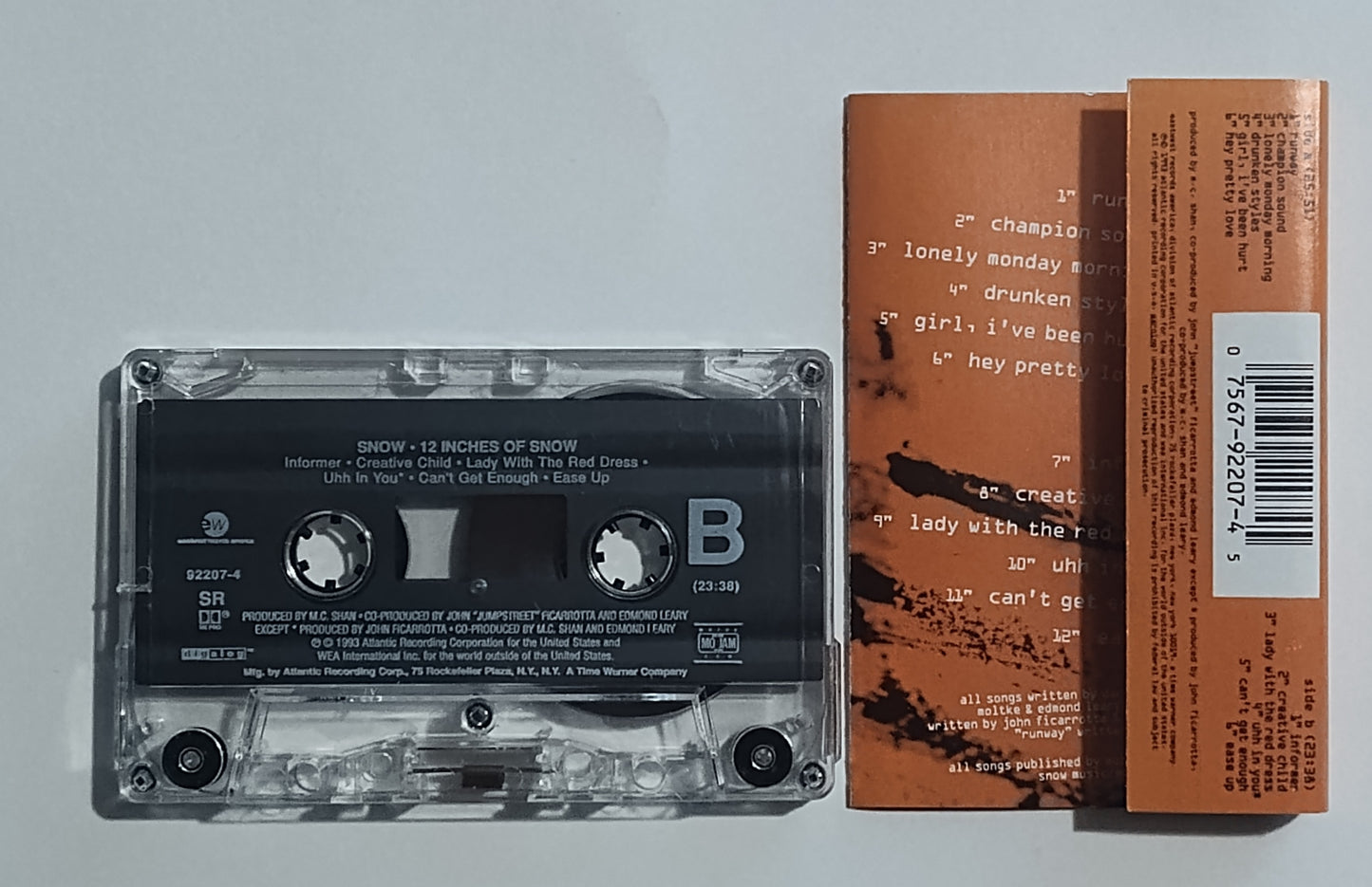 Snow - "12 Inches Of Snow" - CASSETTE TAPE (SR; DIGalog; DOLBY HX PRO) VG+/VG (Cracked shell)