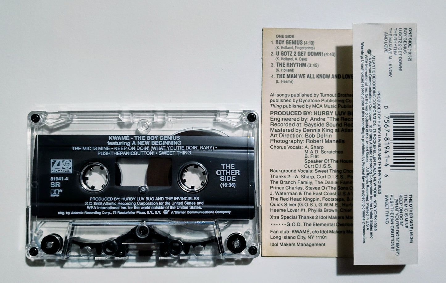 Kwamé - "The Boy Genius" - CASSETTE TAPE (SR; DOLBY HX PRO) VG+/VG+