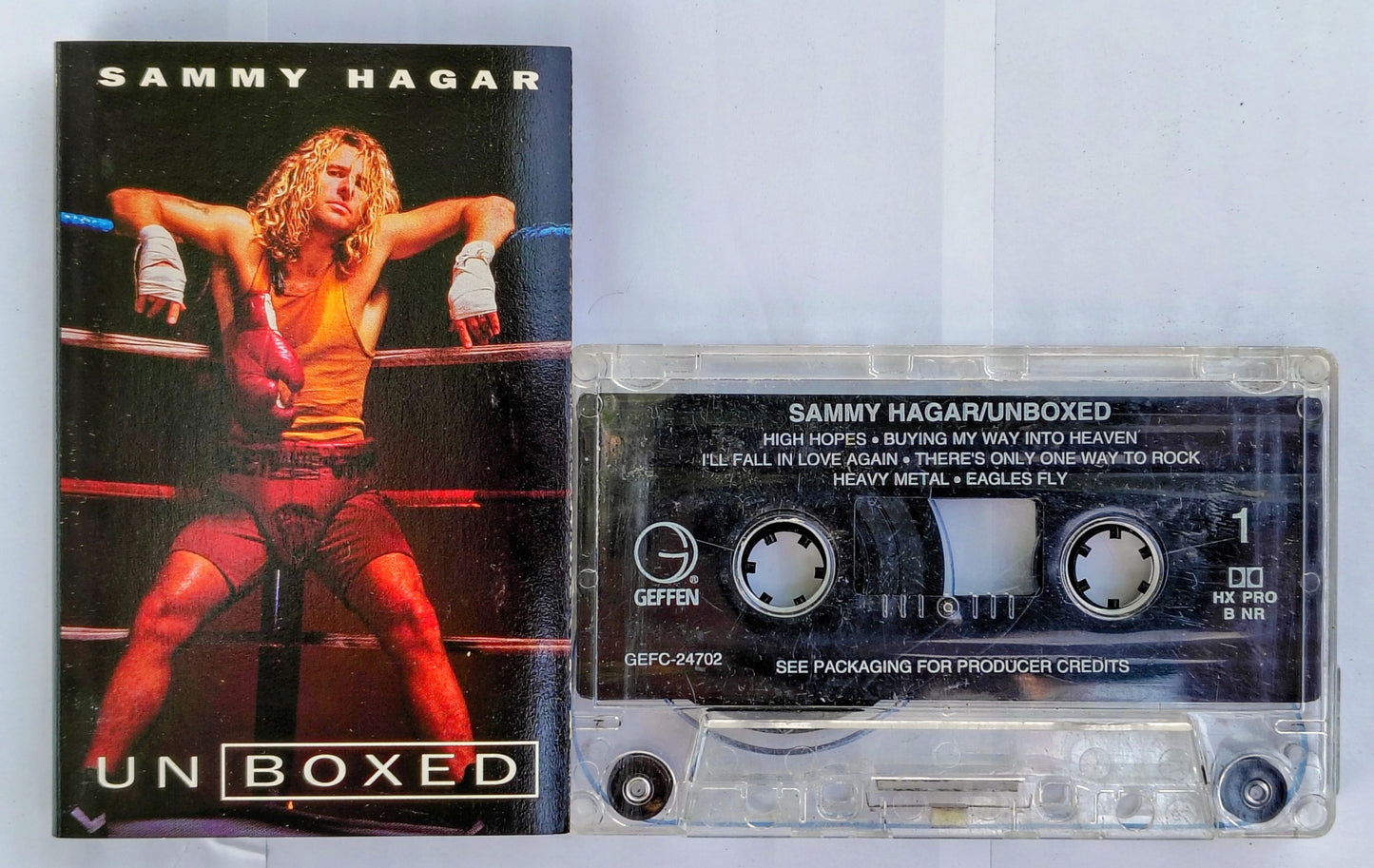 Sammy Hagar - “Unboxed” - CASSETTE TAPE VG+/VG