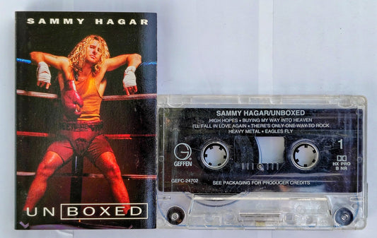 Sammy Hagar - “Unboxed” - CASSETTE TAPE VG+/VG