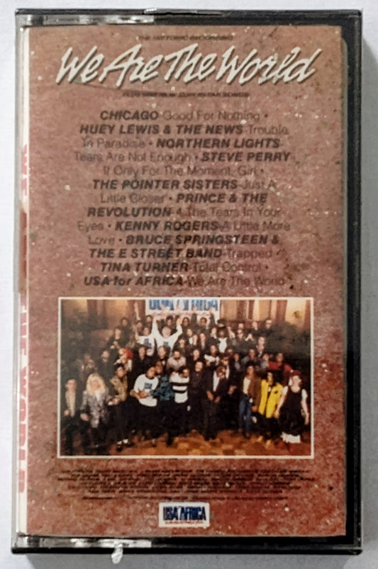 USA For Africa - “We Are The World” - CASSETTE TAPE NM/M (Sealed; cracked case)