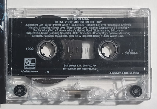 Method Man - "Tical 2000: Judgement Day" - CASSETTE TAPE (DOLBY HX PRO B NR) VG+/G