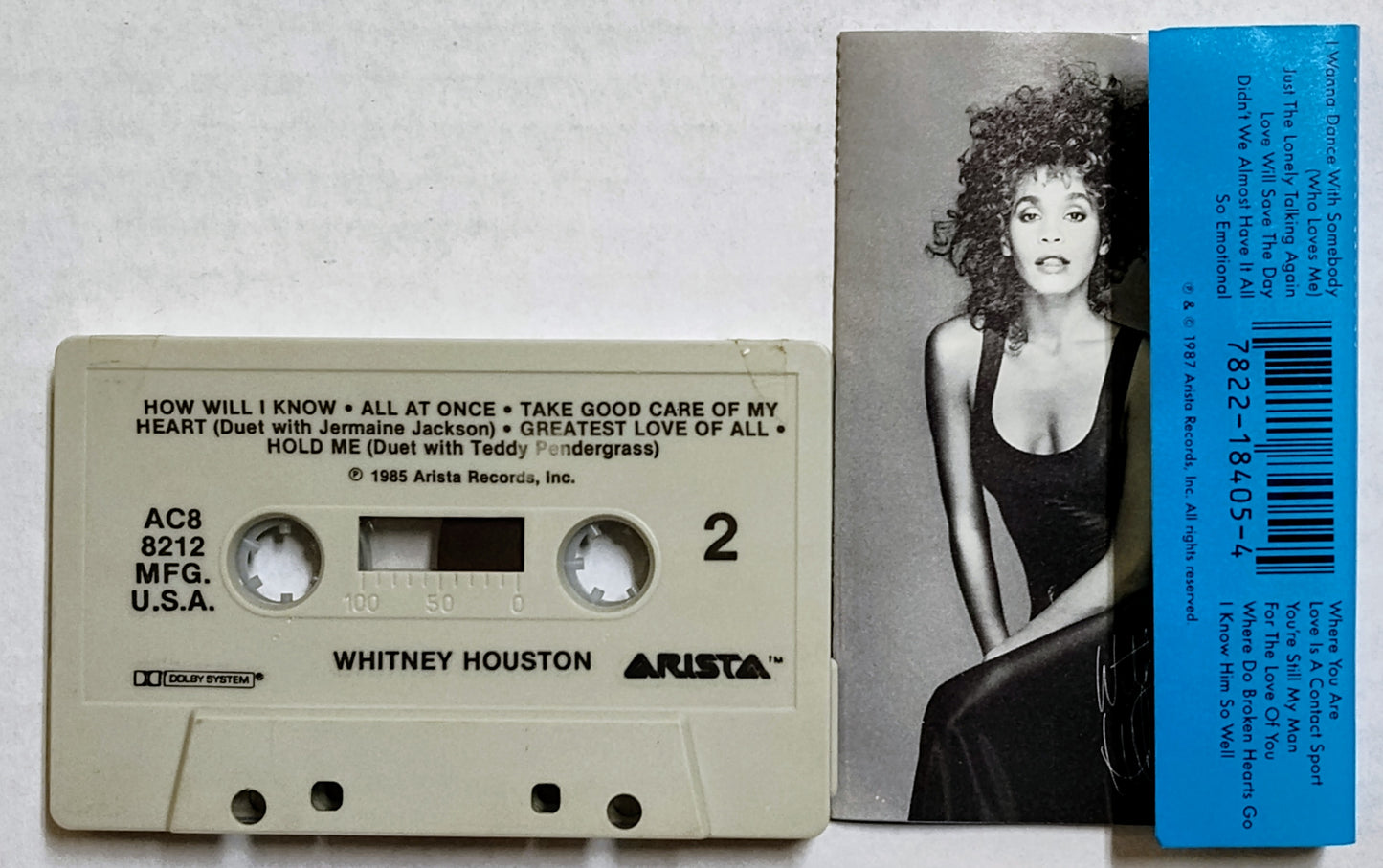 Whitney Houston - “Whitney” - CASSETTE TAPE VG+/VG