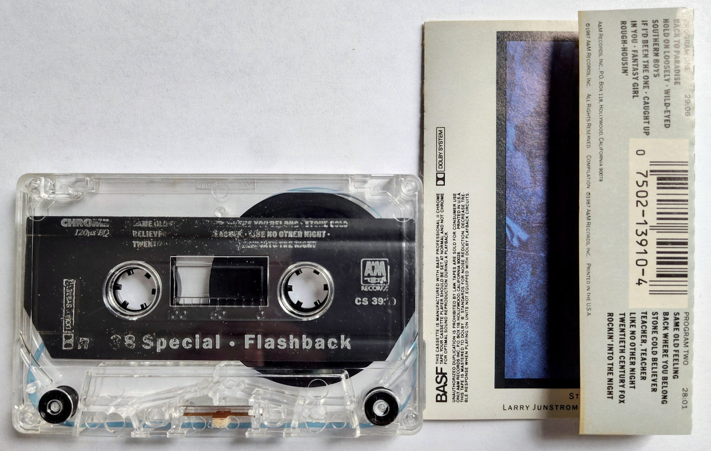 38 Special - “Flashback” - CASSETTE TAPE VG/VG