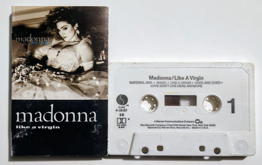 Madonna - "Like A Virgin" - CASSETTE TAPE (SR; DOLBY HX PRO B NR) G+/G+