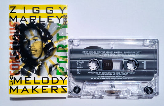 Ziggy Marley - "Conscious Party" - CASSETTE TAPE (SR; DOLBY HX PRO) VG+/VG+