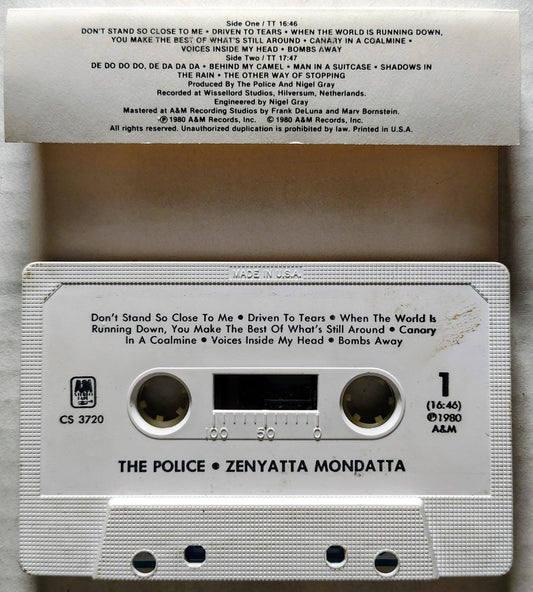 Police, The - "Zenyatta Mondatta" - CASSETTE TAPE (Columbia House) G+/VG