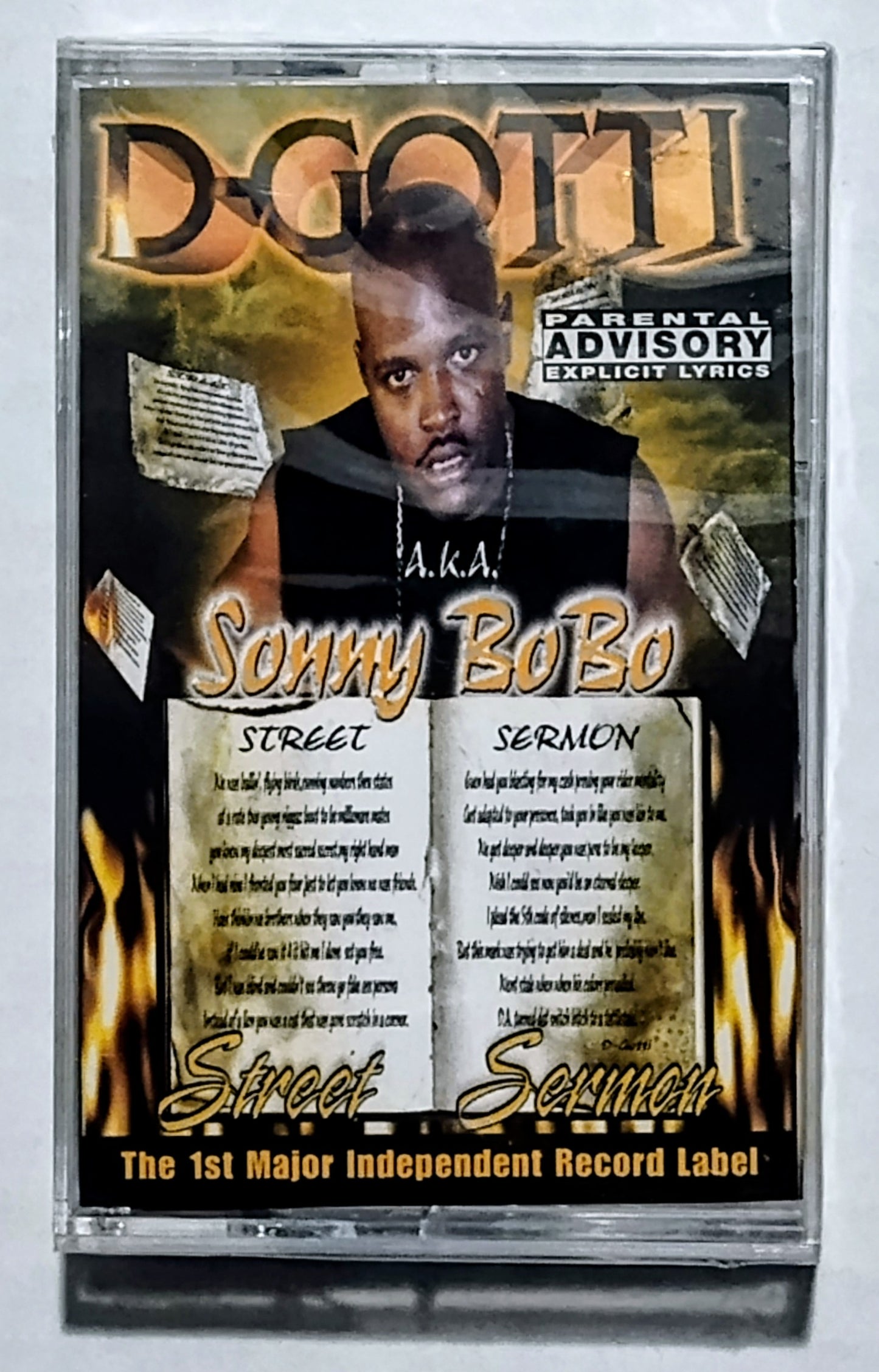 D-Gotti aka Sonny BoBo - “Street Sermon” - CASSETTE TAPE NM/M (Sealed; small crack in spine of case)